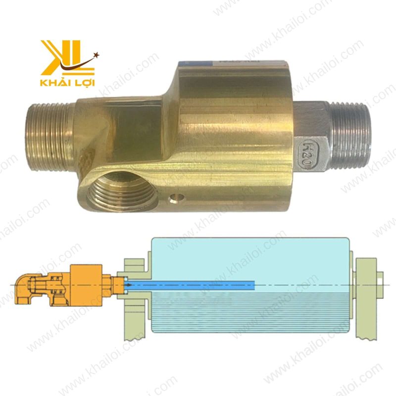 Khớp Xoay Nước – Hơi, Dầu nhiệt độ 80°C.