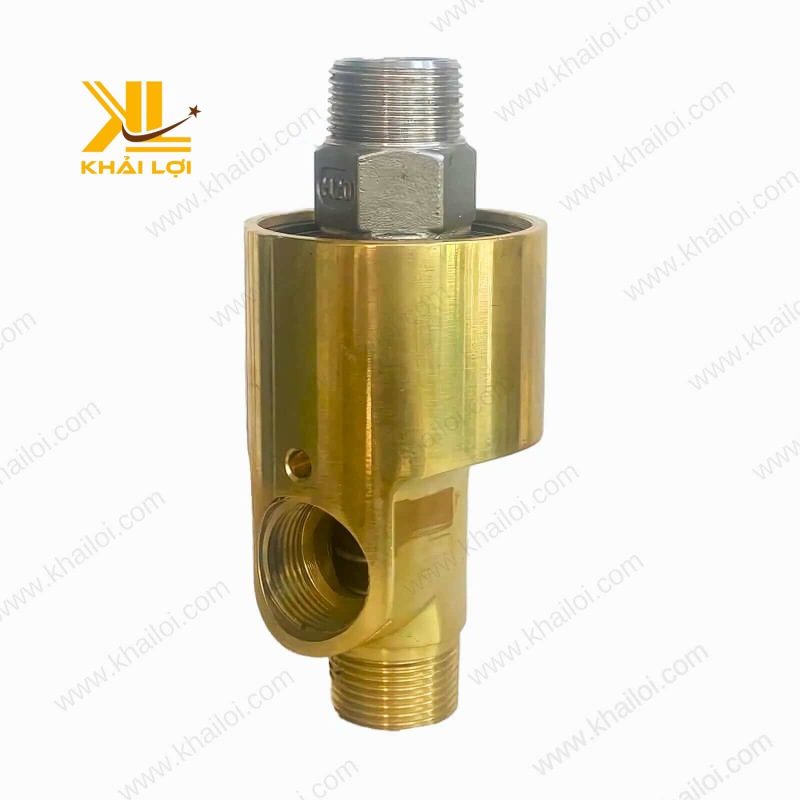 Khớp Xoay Nước – Hơi, Dầu với ren inox.