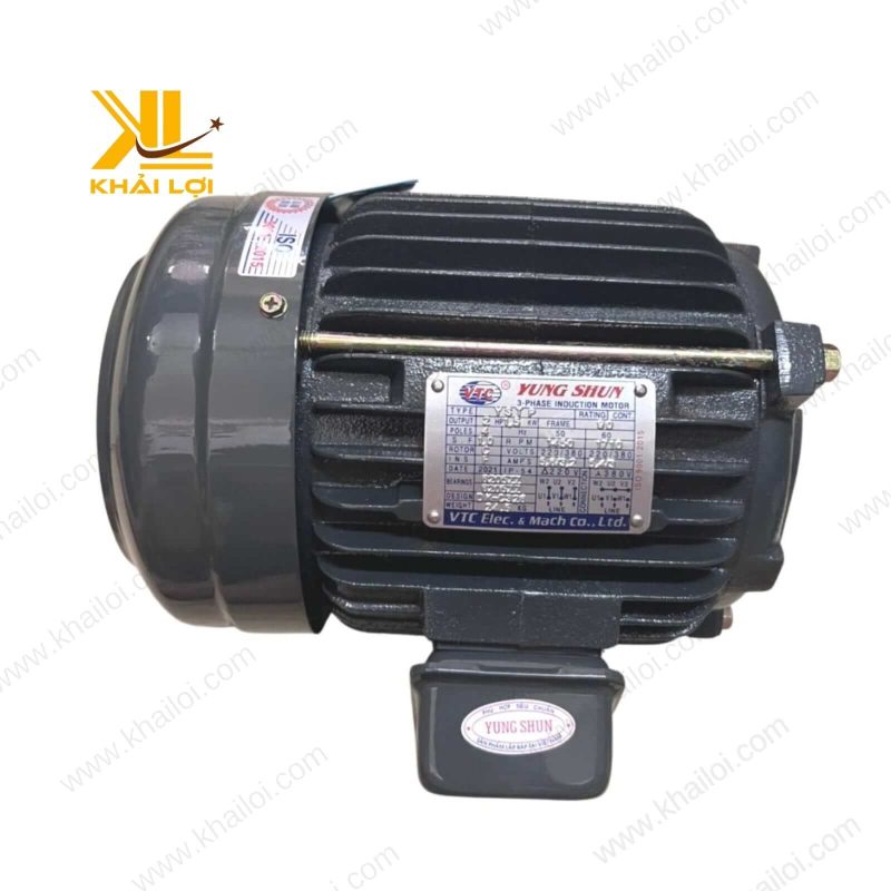 Motor VTC 2HP 3 pha với vỏ bảo vệ chống bụi.