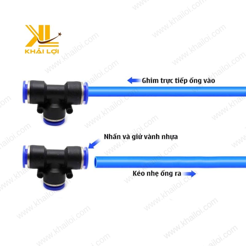 Hình ảnh Ngã ba PEW kết nối ống khí.