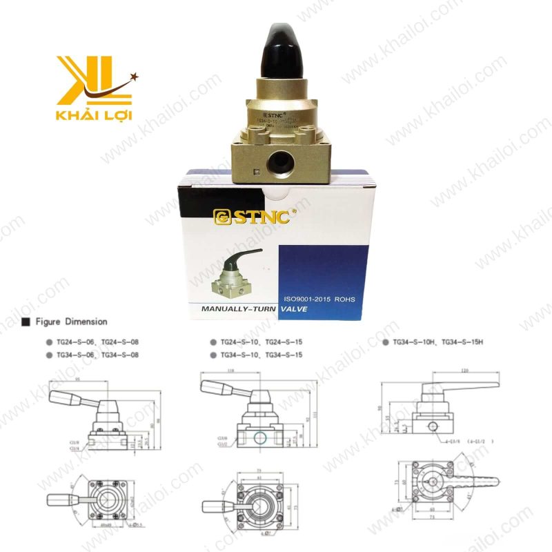 Van Gạt Tay Khí Nén STNC TGC phân phối bởi Khải Lợi.