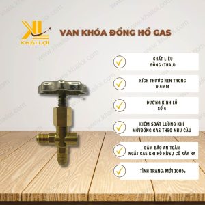 Thông số kỹ thuật: Van Khóa Đồng Hồ Gas của Vật Tư Công Nghiệp Khải Lợi.