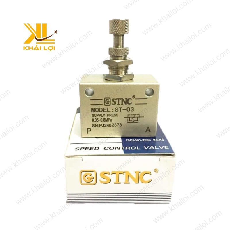 Hình ảnh Van chỉnh lưu khí STNC ST trên hộp.