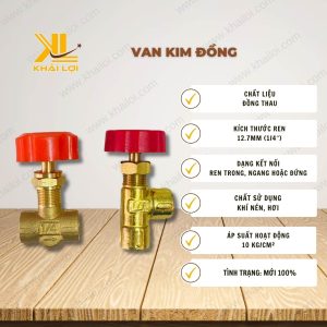 Thông số kỹ thuật: Van kim đồng của Vật Tư Công Nghiệp Khải Lợi.