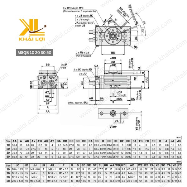 Xi lanh MSQB hỗ trợ gắp và xoay sản phẩm.