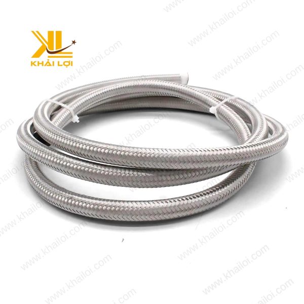 Ống inox mềm ruột PTFE với lớp bện inox 304 chắc chắn.