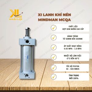 Thông tin kỹ thuật Xi Lanh Khí Nén MINDMAN MCQA của vật tư công nghiệp Khải Lợi.