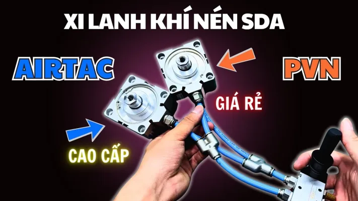 Top 5 khác biệt xi lanh SDA Airtac vs SDA PVN – Test thực tế cực rõ