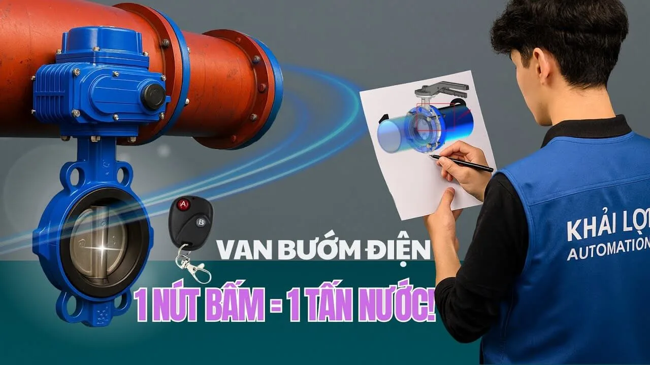 Chỉ 1 Nút Bấm – Điều Khiển Hơn 1 Tấn Nước Với Van Bướm Điện!