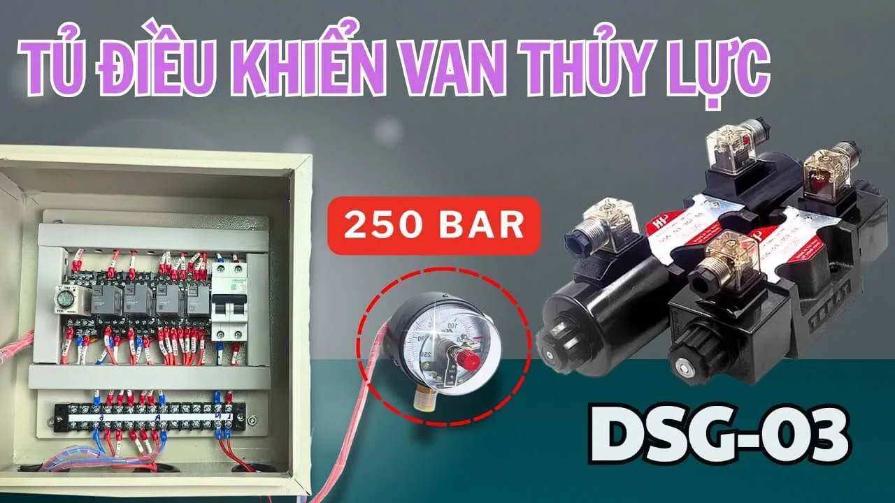 Tủ Điện Điều Khiển Van Thủy Lực DSG 03 – Kết Hợp Với Đồng Hồ 3 Kim Đo Áp Suất!