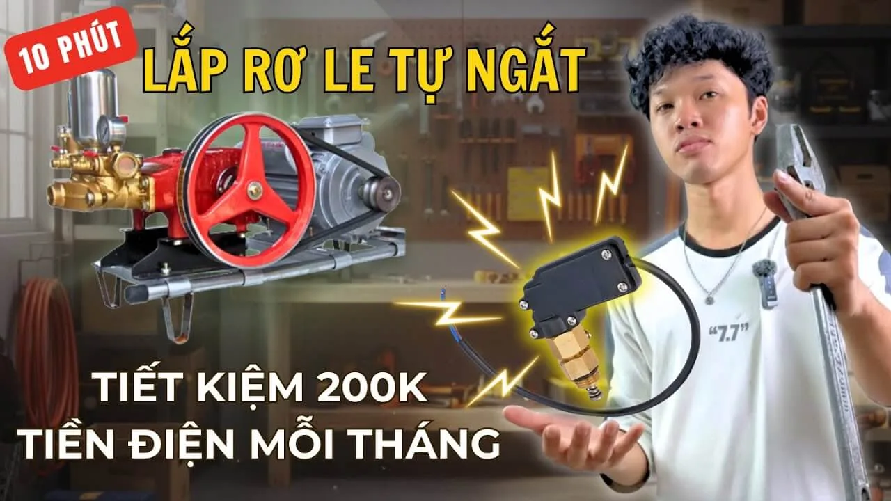 Hướng Dẫn Độ Rơ Le Tự Ngắt Cho Máy Rửa Xe - Tiết Kiệm 200k Tiền Điện Mỗi Tháng