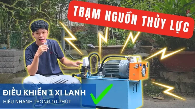 Tự build Bộ Nguồn Thủy Lực Mini tại nhà Trạm Nguồn Thủy Lực điều khiển 1 xi lanh Cực Dễ