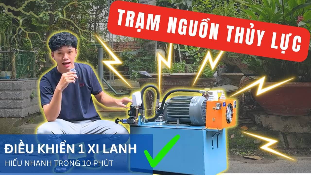 Tự build Bộ Nguồn Thủy Lực Mini tại nhà Trạm Nguồn Thủy Lực điều khiển 1 xi lanh Cực Dễ