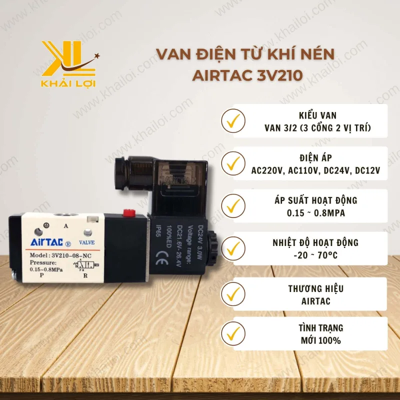 Van Điện Từ Khí Nén 3/2