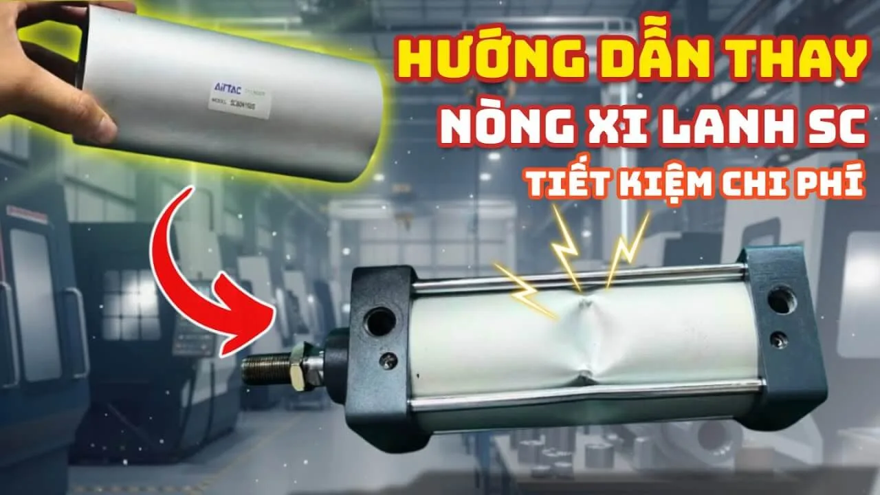 Hướng Dẫn Thay Nòng Xi Lanh Khí Nén SC Tại Nhà - Hồi Sinh Ben Hơi Bị Móp