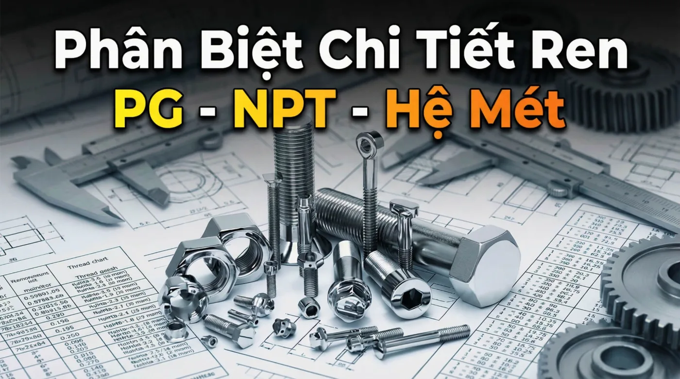 Phân Biệt Chi Tiết Ren PG, NPT và Hệ Mét Thông Số Kỹ Thuật và Ứng Dụng