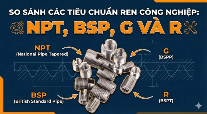 So Sánh Các Tiêu Chuẩn Ren Công Nghiệp NPT, BSP, G Và R 2025