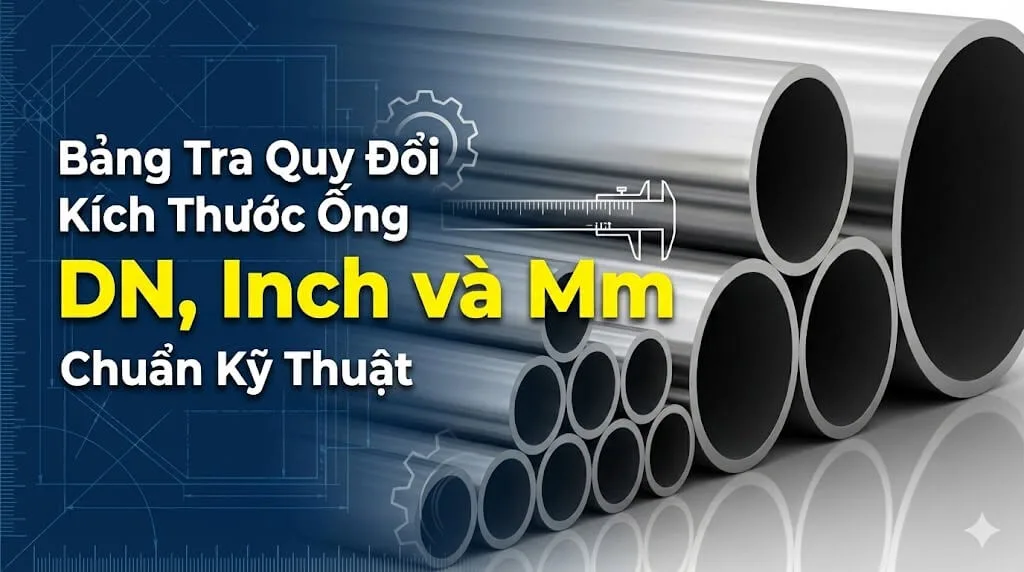 Bảng Tra Quy Đổi Kích Thước Ống DN, Inch và Mm Chuẩn Kỹ Thuật