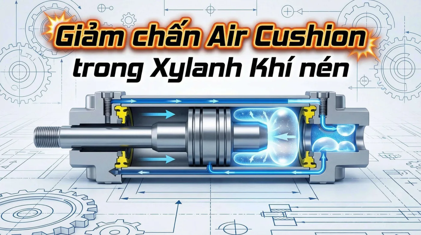 Giảm chấn Air Cushion trong Xylanh Khí nén Cơ chế vận hành và Vai trò kỹ thuật 2026