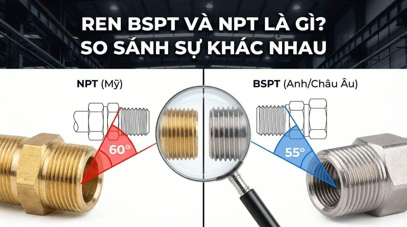 Ren BSPT Và NPT Là Gì So Sánh Sự Khác Nhau Giữa Hai Tiêu Chuẩn Phổ Biến Nhất